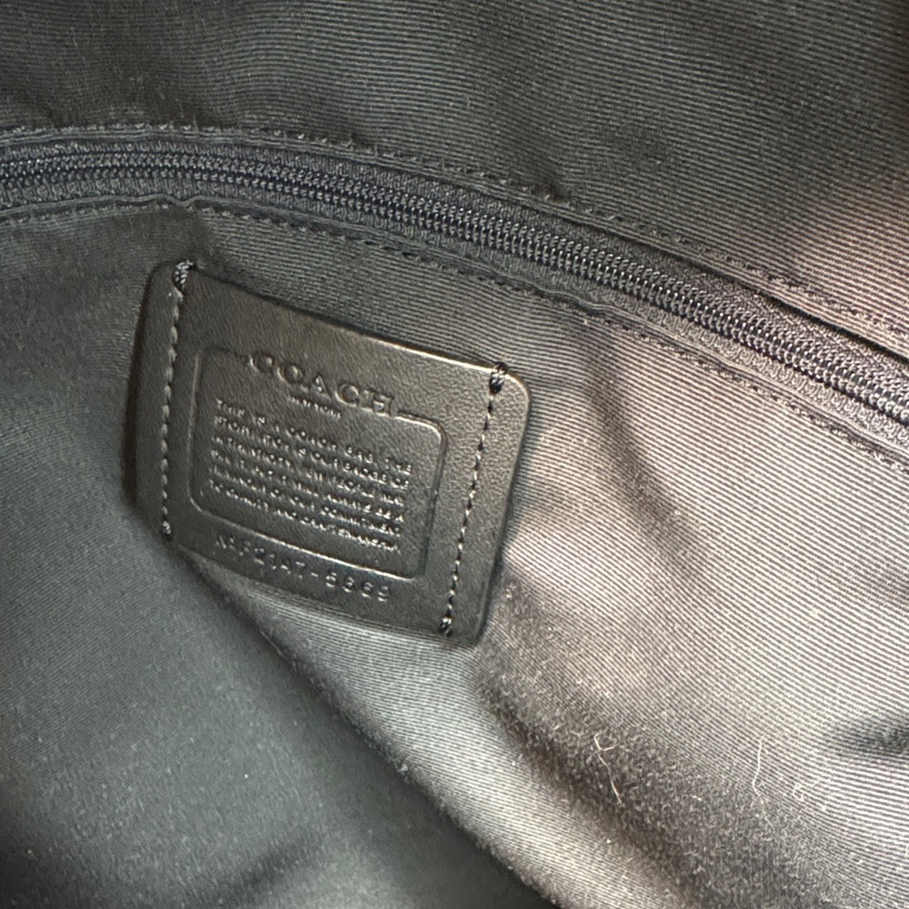 Coach Black Pebbled Leather  Backpack - Picture 8 of 11